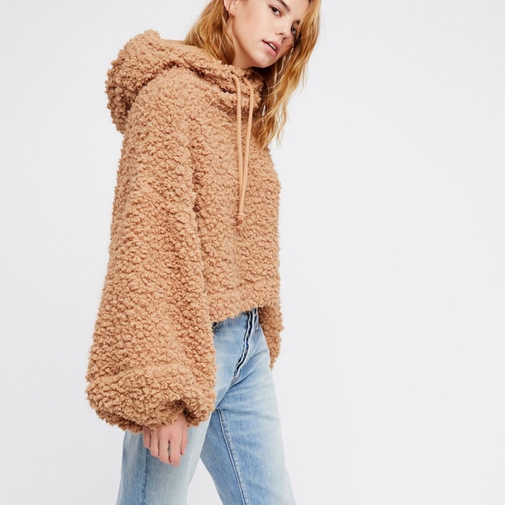 Free People Tan Teddy Jacket